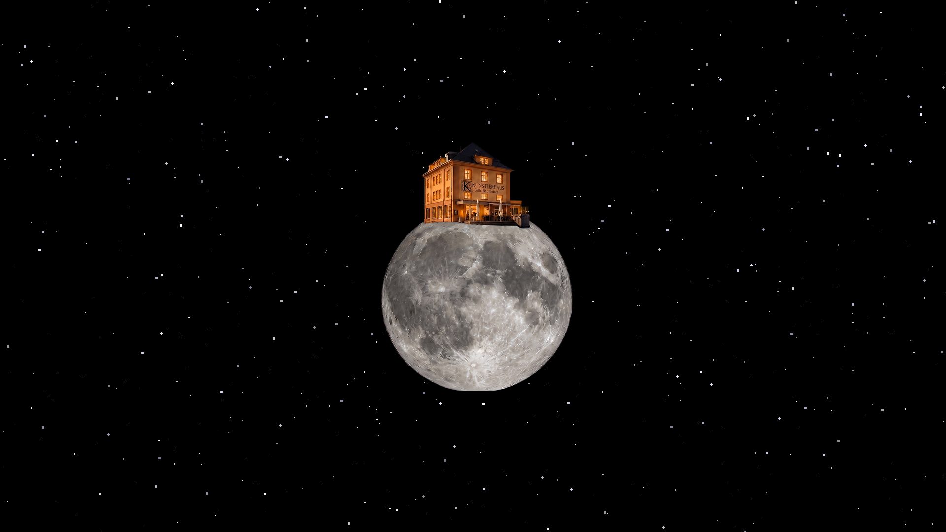 Das Künstlerhaus Kempten, oben auf dem Mond