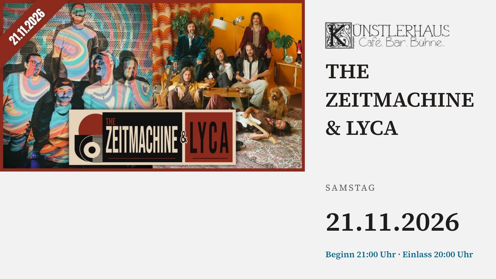 THE ZEITMACHINE & LYCA – 21.11.2026